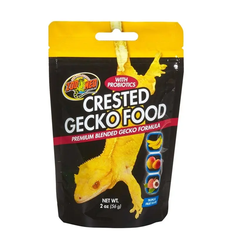 Zoo Med Premium Blended Tropical Fruit Flavor Crested Gecko Dry Food 2-oz