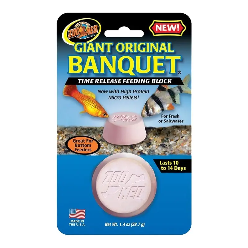 Zoo Med Plankton Banquet Fish Feeding Block 1.4-oz Giant