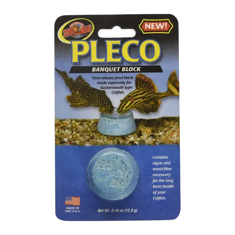 Zoo Med Pleco Banquet Fish Feeding Block Regular 0.45-oz