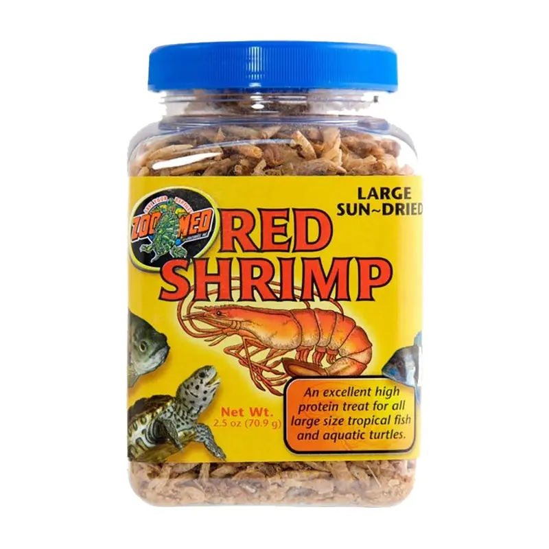 Zoo Med Sun-Dried Large Red Shrimp Reptile Food 2.5-oz