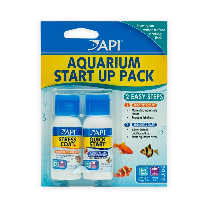 API Stress Coat & Quick Start Aquarium Start Up Pack 2 Count 1-oz