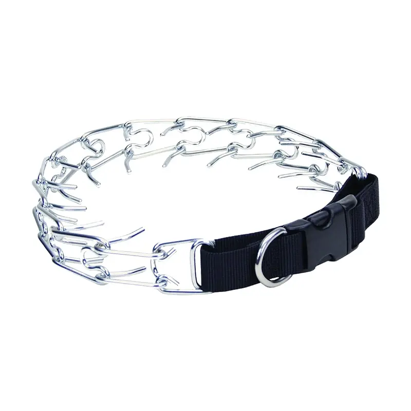 Coastal Titan Easy-On Prong Dog Training Collar with Buckle Black 3.3 mm x 20 in
