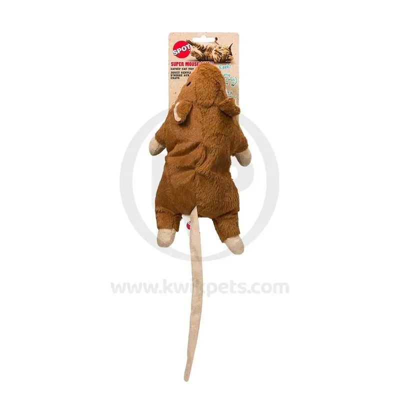 Ethical Pet Spot Super Mouse Sam Cat Toy with Catnip Assorted 11-in