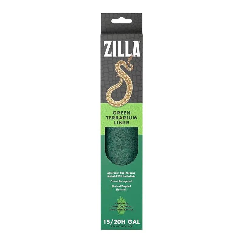 Zilla Reptile Terrarium Liners Green 15/20H/30X gal