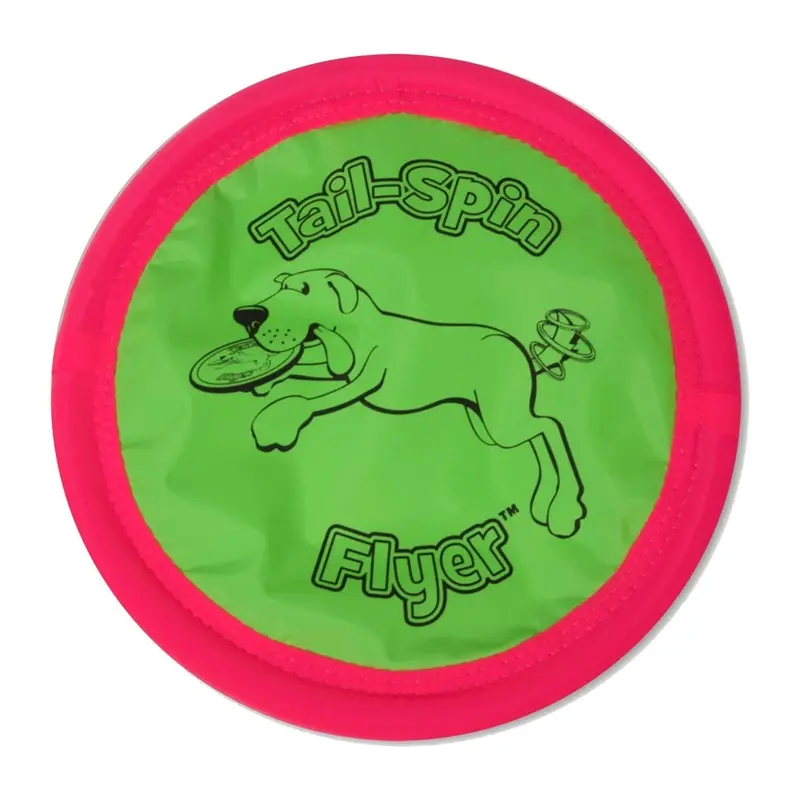 Booda Tail Spin Flyer Dog Toy Multicolor 7-in