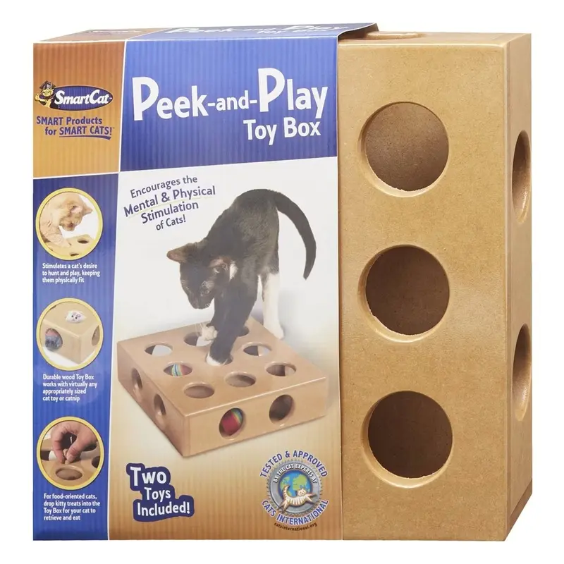 Pioneer Pet Peek-and-Play Toy Box Included Two Toys