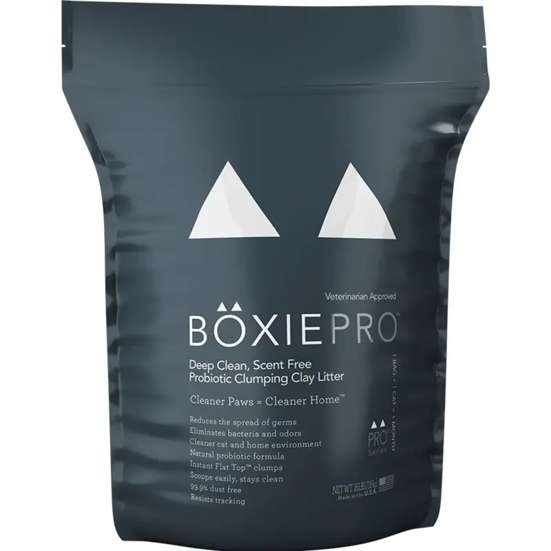 Boxiecat Self Cleaning Probiotic Unscented Deep Clean Clumping Clay Cat Litter 16-lb