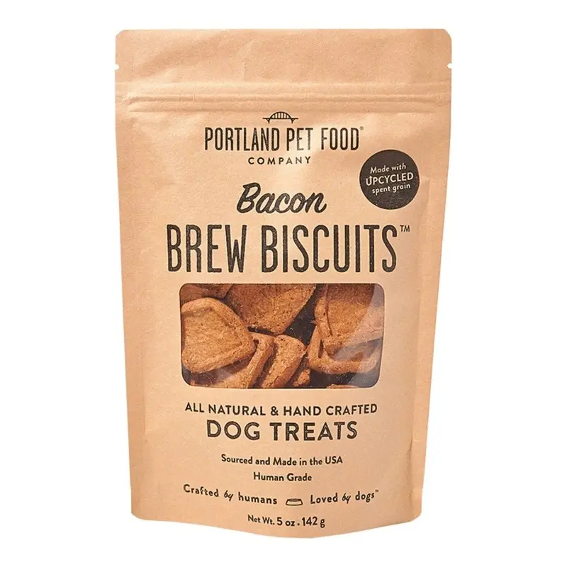 Portland Pet Food Company Bacon Brew Biscuits Dog Treats 5-oz