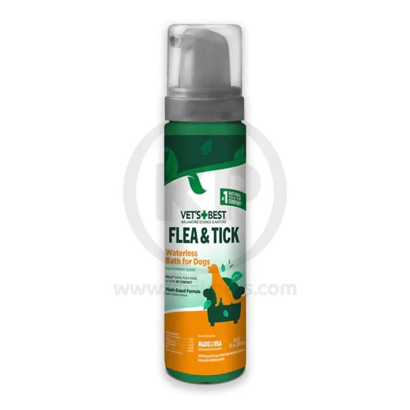 Vet's Best Flea & Tick Waterless Bath for Dogs Cotton Spice Scent 8-oz