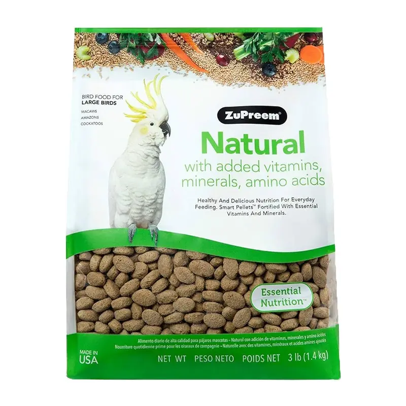 ZuPreem Natural Bird Food Large Parrots 3-lb
