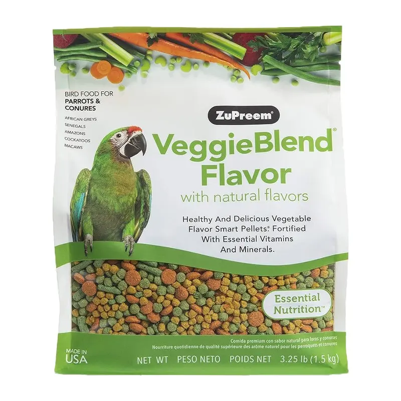 ZuPreem VeggieBlend Bird Food Parrots & Conures 3.25-lb