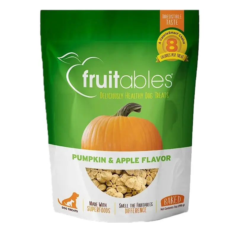 Fruitables Pumpkin & Apple Crunchy Baked Dog Treats 7-oz