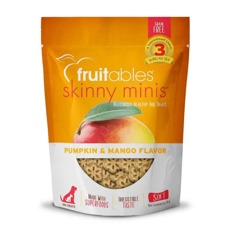 Fruitables Skinny Minis Pumpkin & Mango Soft Dog Treats 5-oz