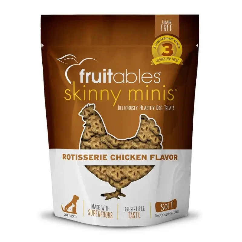 Fruitables Skinny Minis Rotisserie Chicken Soft Dog Treats 5-oz
