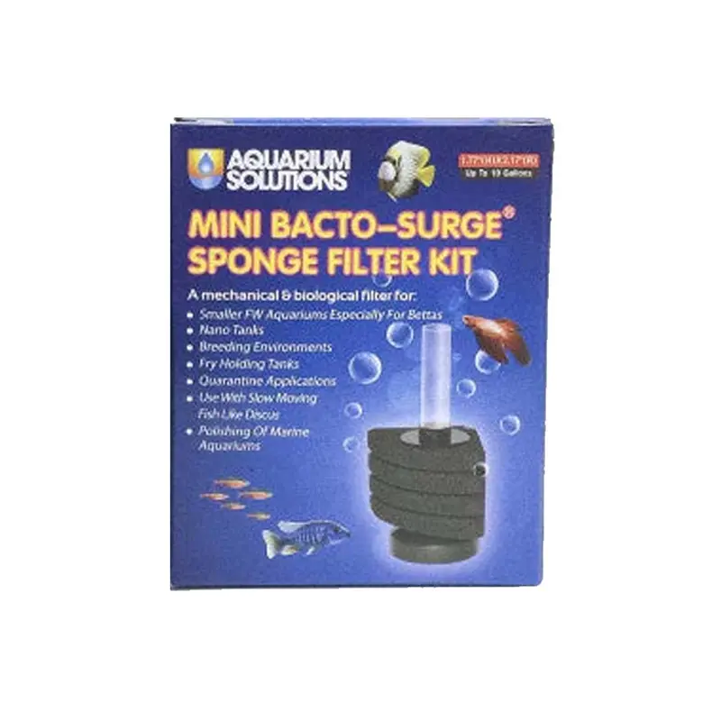 Aquarium Solutions Bacto-Surge Biological Action Sponge Filter Black Mini