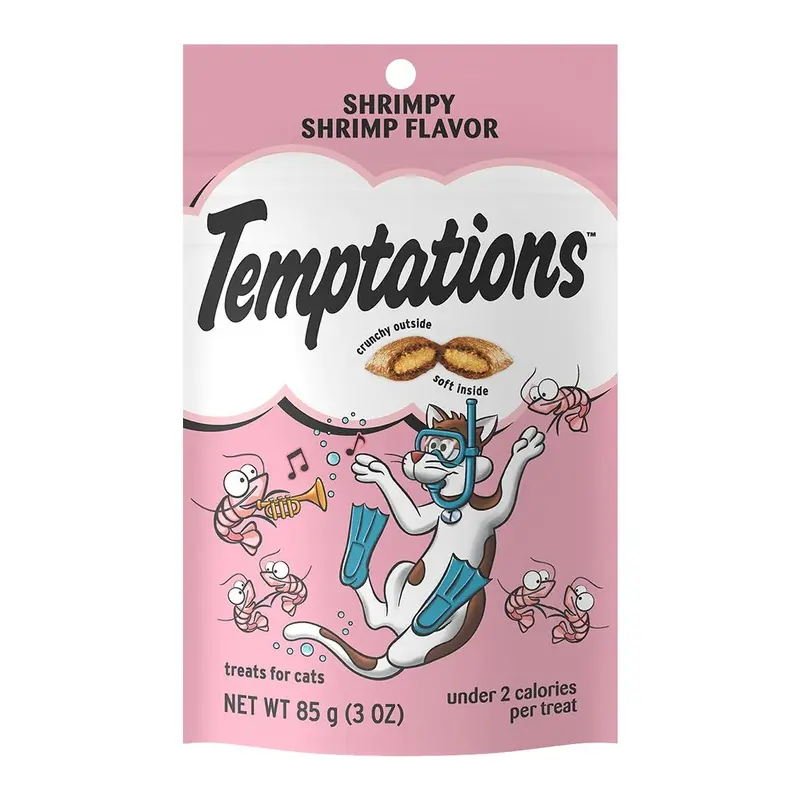 Temptations Classics Crunchy & Soft Adult Cat Treats Shrimpy Shrimp 3-oz