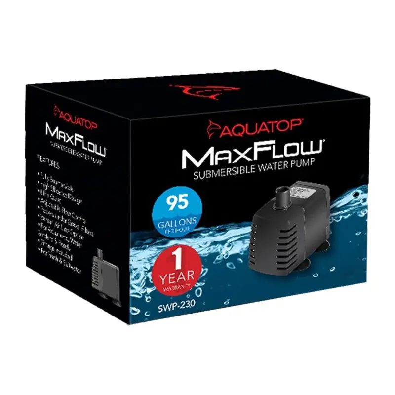 Aquatop SWP-230 95 GPH MaxFlow Submersible Water Pump Black