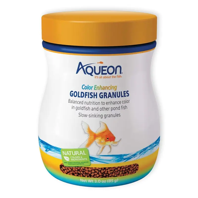 Aqueon Goldfish Granules Color Enhancing Fish Food 3-oz