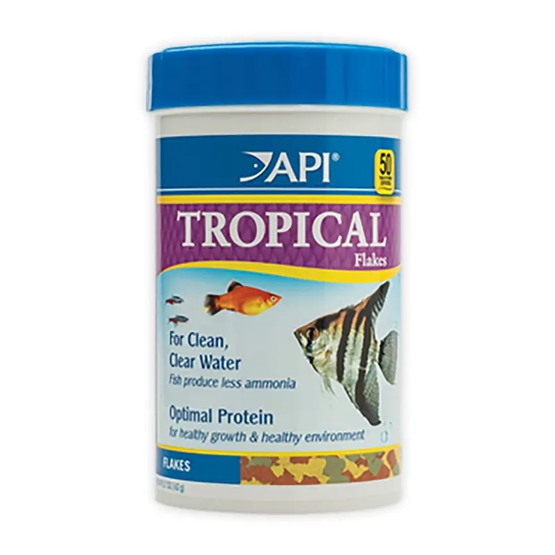 API Tropical Premium Flakes Fish Food 5.7-oz