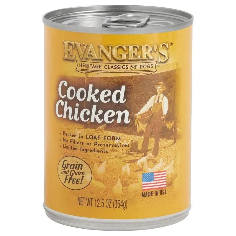 Evanger's Heritage Classic Wet Dog Food Cooked Chicken 12.8-oz