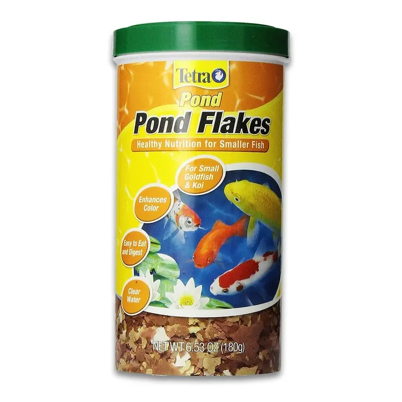 Tetra Pond Flakes Small Goldfish & Koi Fish Food 6.35-oz