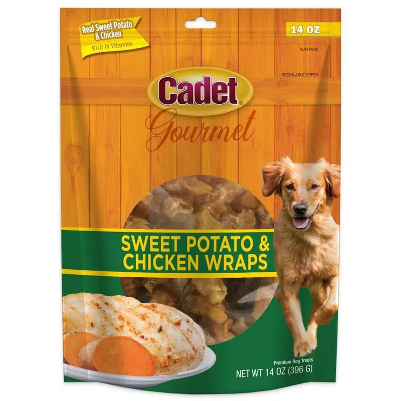 Cadet Gourmet Sweet Potato & Chicken Wrapped Dog Treats 14-oz