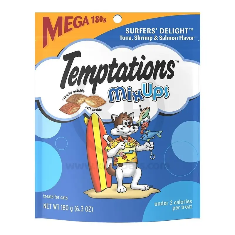 Temptations MixUps Surfer's Delight Crunchy & Soft Adult Cat Treats 6.3-oz