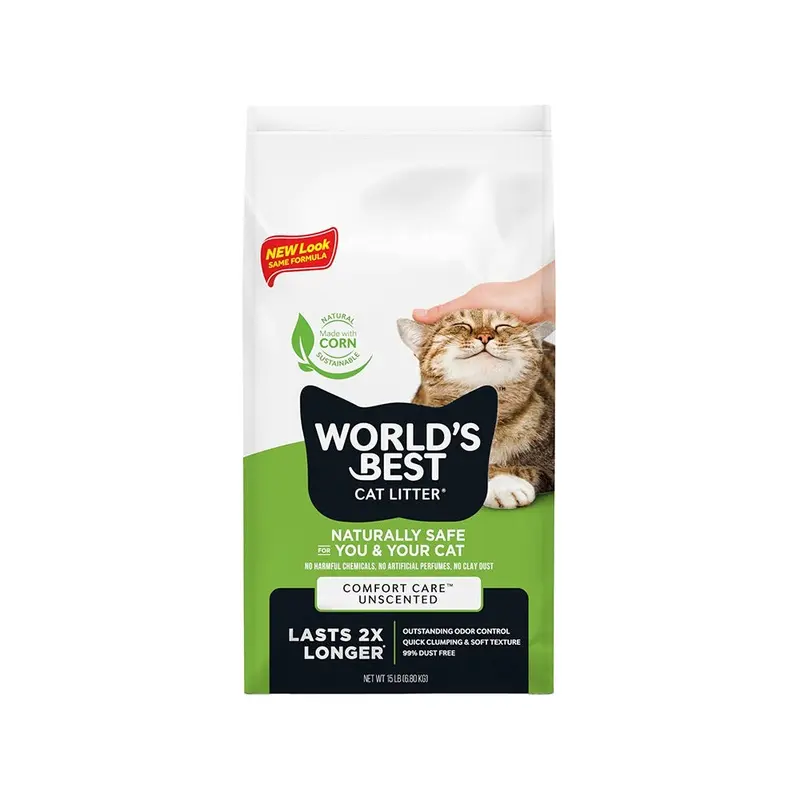 World's Best Cat Litter Original Unscented Formula 15-lb