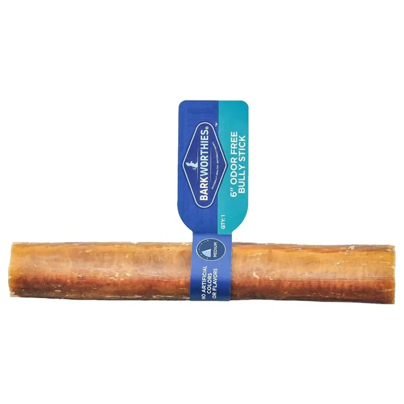Barkworthies 6" Odor Free Bully Stick Dog Chews