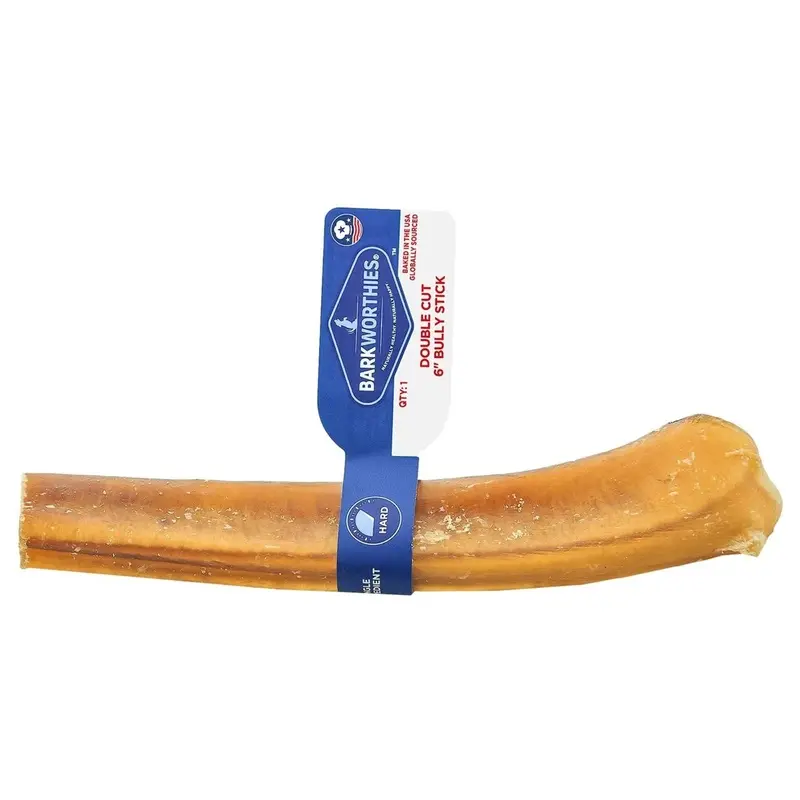 Barkworthies 6" Odor Free Double Cut Bully Stick Dog Chews