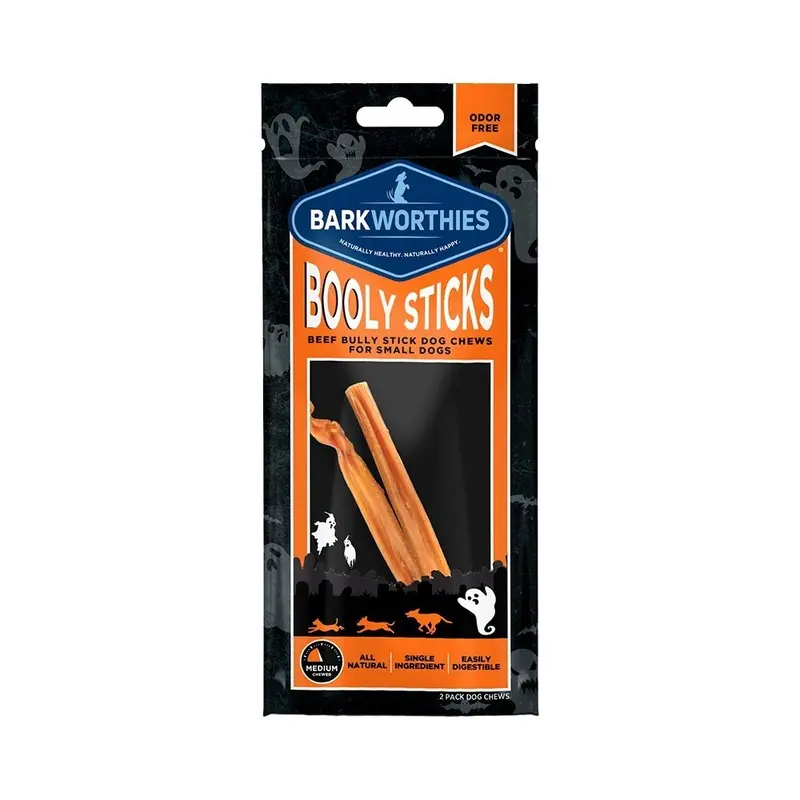 Barkworthies Booly Sticks 4" Beef Flavor 2 Count