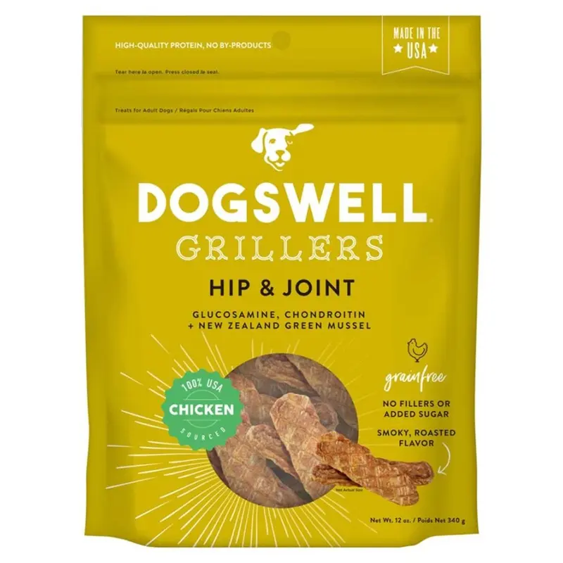 Dogswell Hip & Joint Grillers Grain-Free Dog Treats Chicken 12-oz