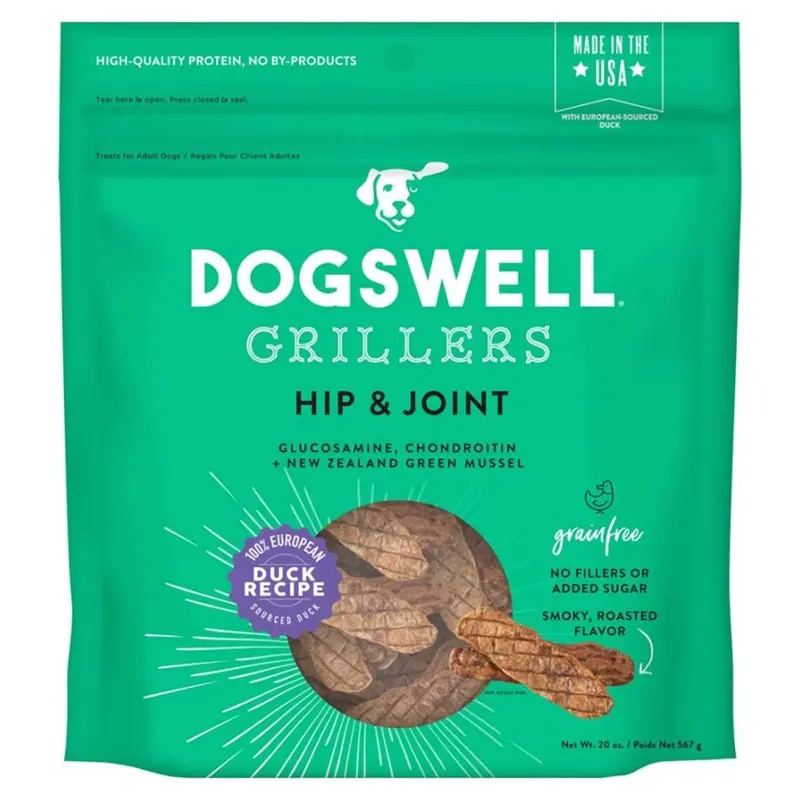 Dogswell Hip & Joint Grillers Grain-Free Dog Treats Duck 20-oz