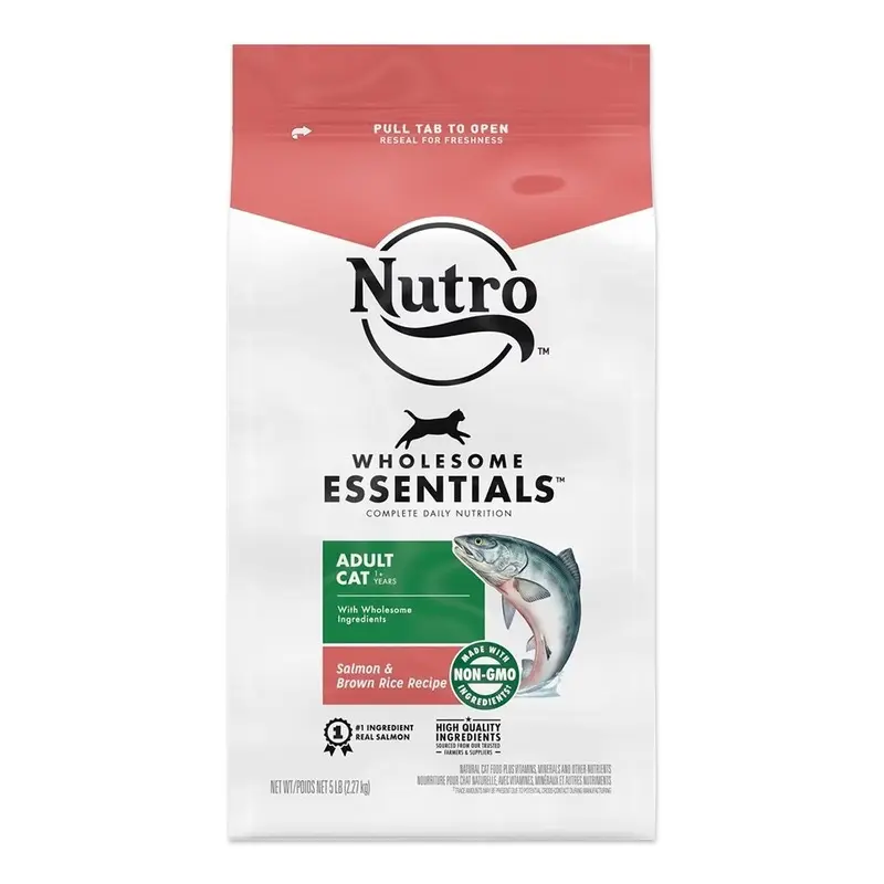 Nutro Wholesome Essentials Salmon & Brown Rice Adult Dry Cat Food 5-lb