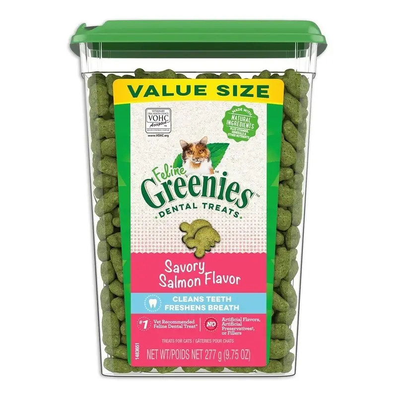 Greenies Feline Savory Salmon Adult Cat Dental Treats 9.75-oz