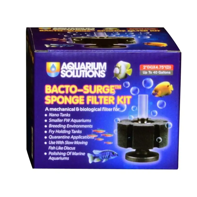 Aquarium Solutions Bacto-Surge Biological Action Sponge Filter Black Small