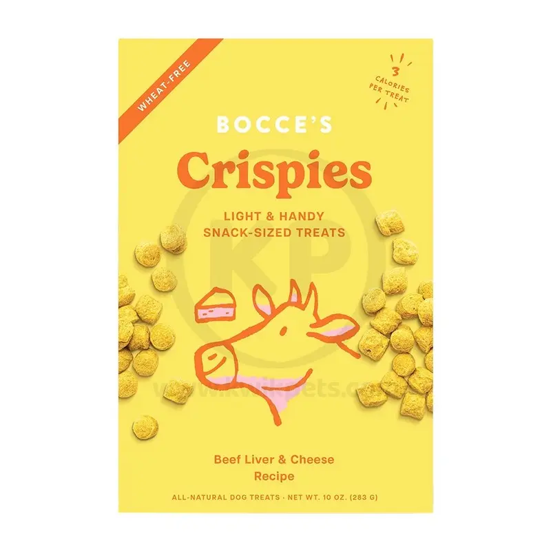 Bocce's Bakery Crispies Light & Handy Snack-Sized Dog Treats Beef Liver & Cheese 10-oz