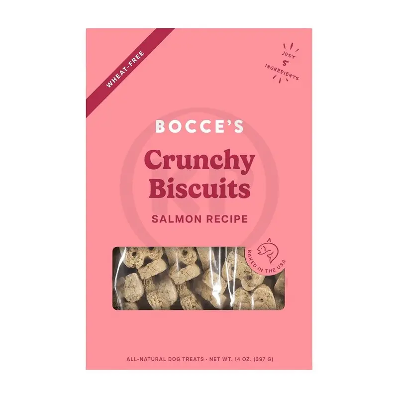 Bocce's Bakery Crunchy Biscuits Dog Treats Salmon 14-oz