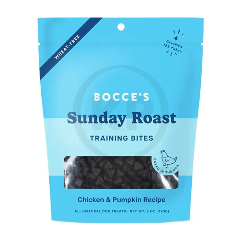 Bocce's Bakery Sunday Roast Training Bites Dog Treats Chicken & Pumpkin 6-oz