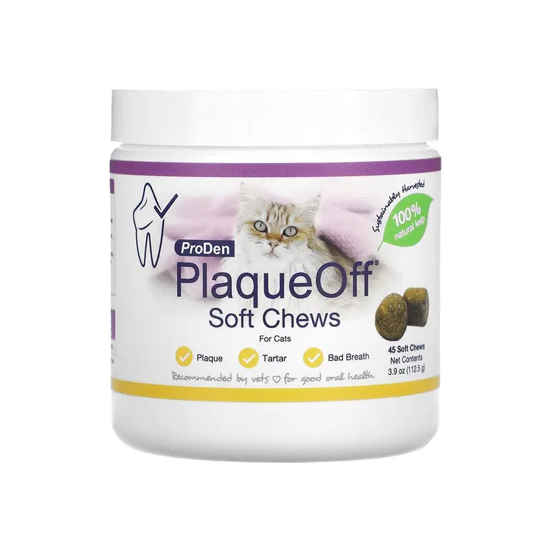 NaturVet Proden PlaqueOff Soft Chews for Cats 45 Count 3.9-oz