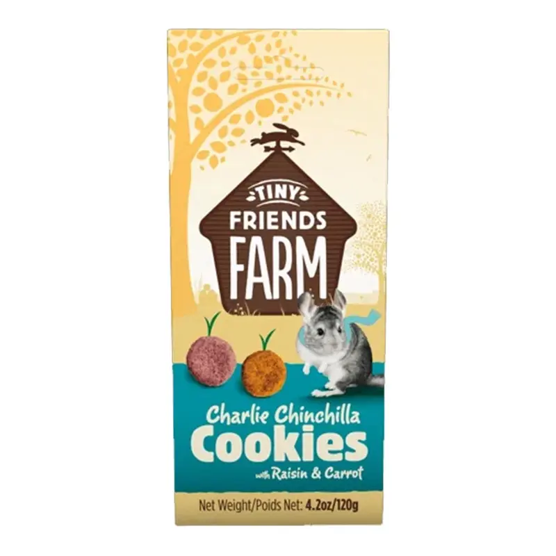 Tiny Friends Farm Charlie Chinchilla Cookies Baked Treat with Raisin & Carrot 4.2-oz