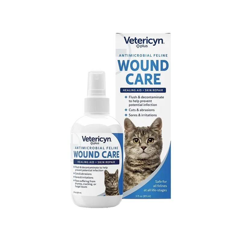 Vetericyn Plus Antimicrobial Feline Wound & Skin Care Spray 3-oz