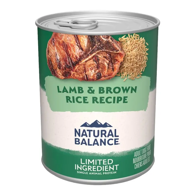 Natural Balance Pet Foods Limited Ingredient Canned Dog Food Lamb & Brown Rice 13-oz