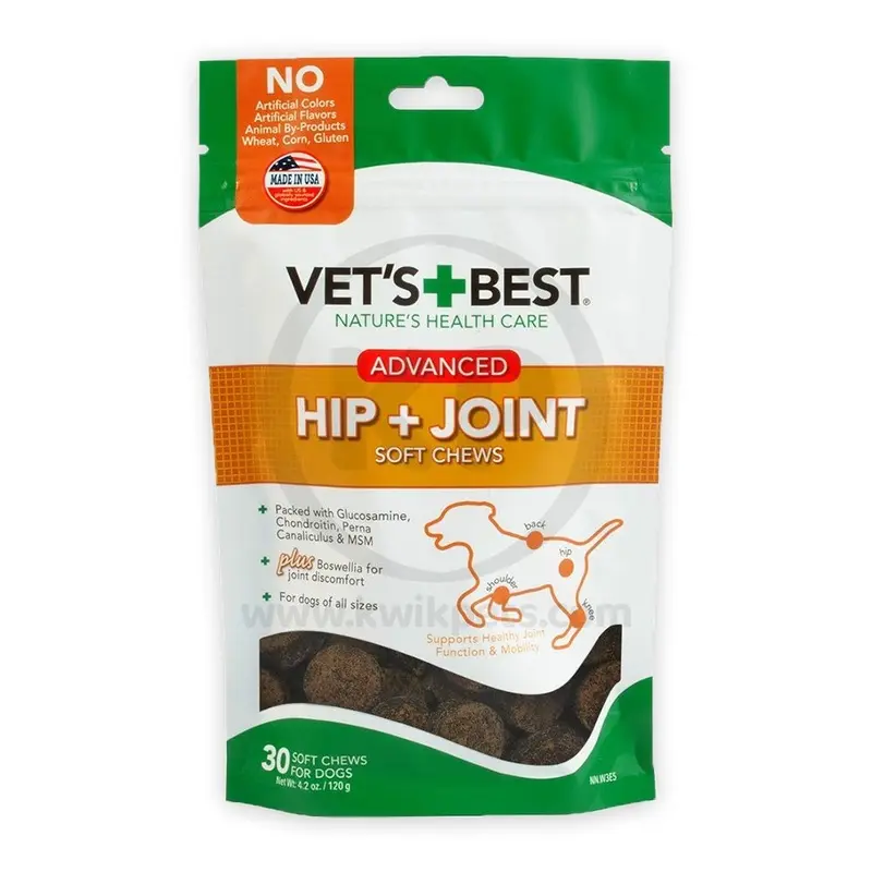 Vet's Best Advanced Hip & Joint Soft Chews for Dogs Up To 75 lbs 30 Count 4.2-oz