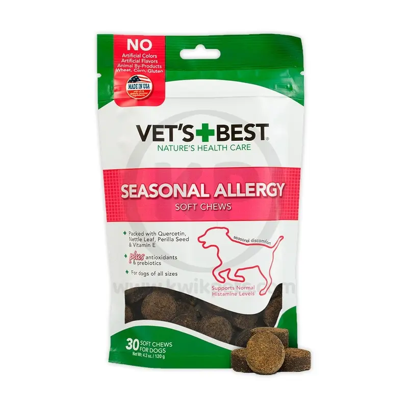 Vet's Best Seasonal Allergy Dog Soft Chews 30 Count 4.2-oz