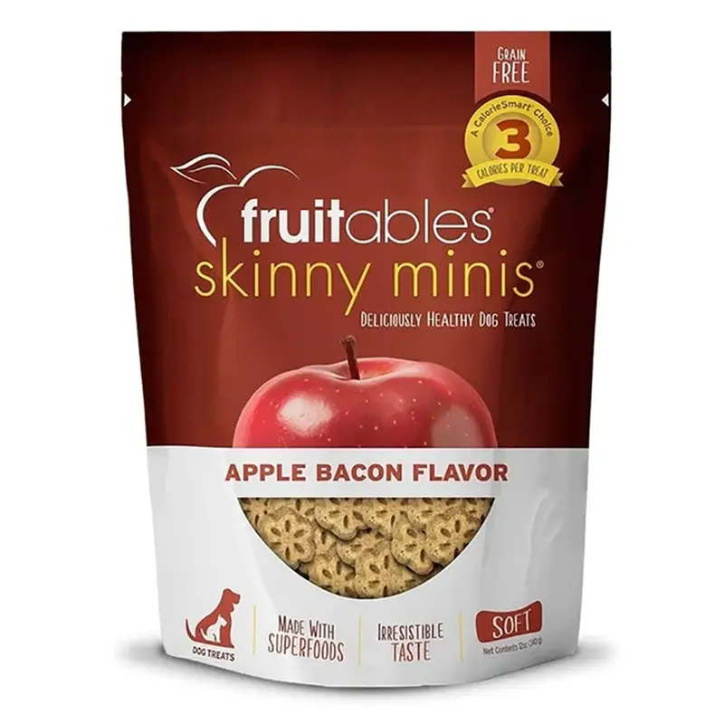 Fruitables Skinny Minis Apple Bacon Soft Dog Treats 12-oz