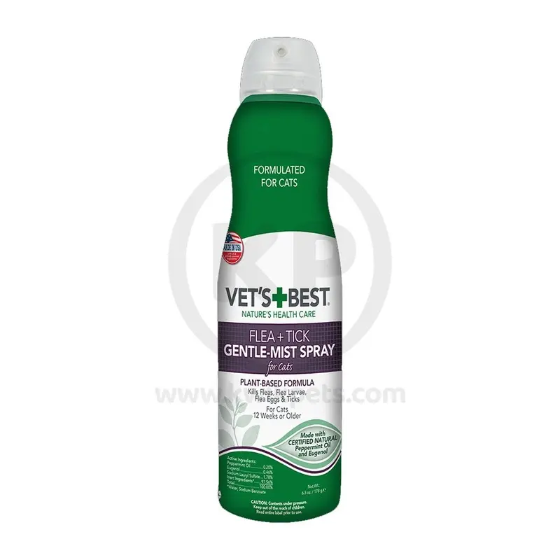 Vet's Best Flea & Tick Gentle Mist Spray for Cats 6.3-oz