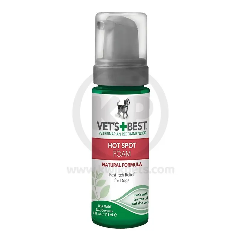 Vet's Best Hot Spot Foam Fast Itch Relief for Dogs 4-oz