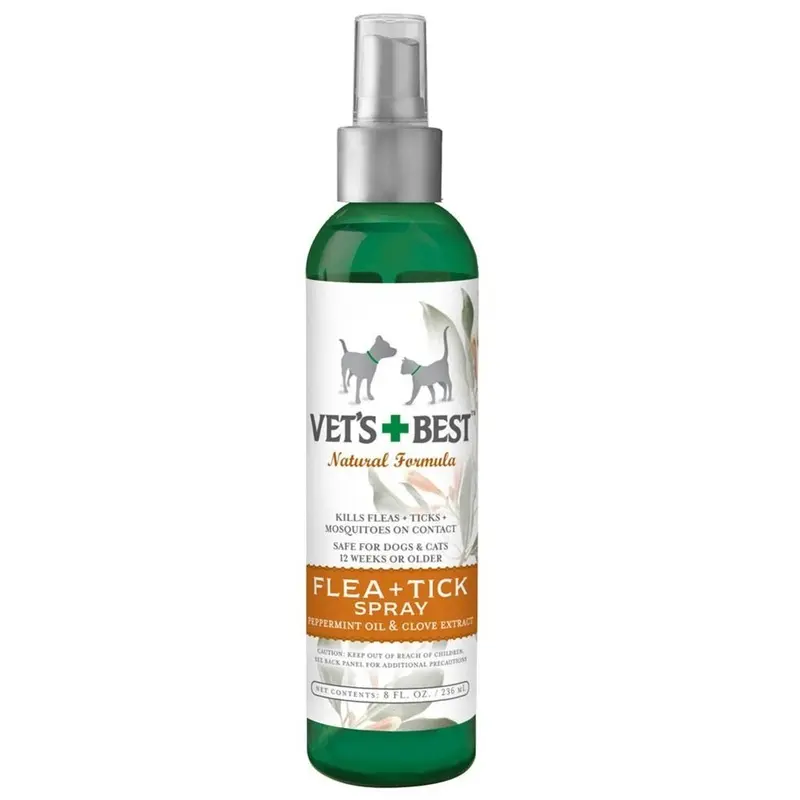 Vet's Best Natural Flea & Tick Spray for Dog & Cat 8-oz
