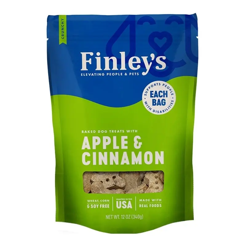 Finley's Crunchy Biscuits Dog Treats Apple & Cinnamon 12-oz